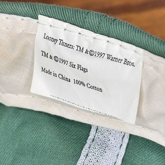 Six Flags 1997 Tweety Bird Vintage Hat Cap TM Warner Bros Looney Tunes 90’s Gree - Picture 11 of 12